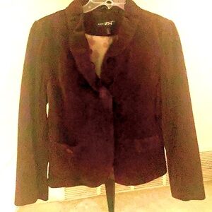 Black Rivet Brown Suede Jacket